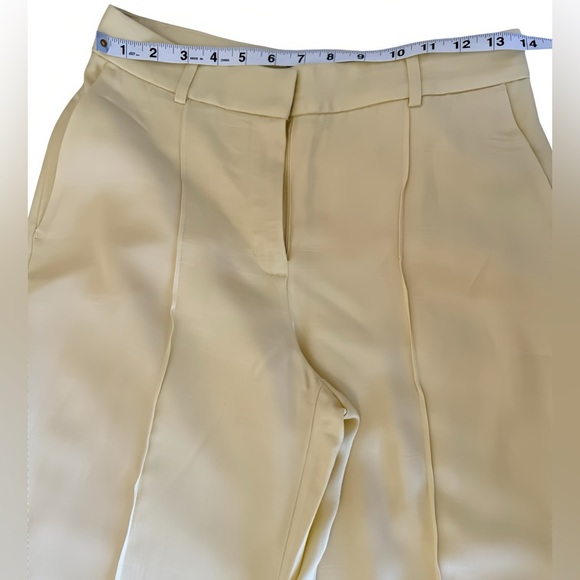 Express Pastel Yellow Linen Vest & Wide Leg Trouser Set XS Top 4S Pants - Picture 6 of 15